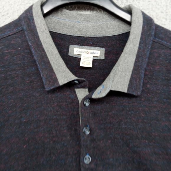 Carbon 2‎ Cobalt Shirt Mens XXL Dark Blue Short Sleeve Polo Classicore - Picture 2 of 7